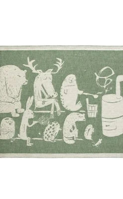 Lapuan Kankurit ELÄINTEN SAUNA pefletti, 46 x 60 cm^ Laudeliinat & Saunatyynyt